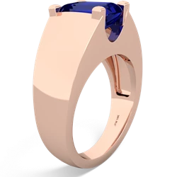 Lab Sapphire Men's 14K Rose Gold ring R1836