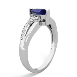 Lab Sapphire Royal Marquise 14K White Gold ring R2343