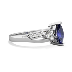 Lab Sapphire Royal Marquise 14K White Gold ring R2343