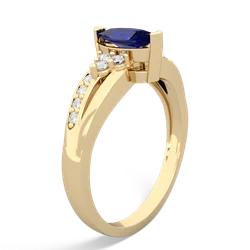 Lab Sapphire Royal Marquise 14K Yellow Gold ring R2343