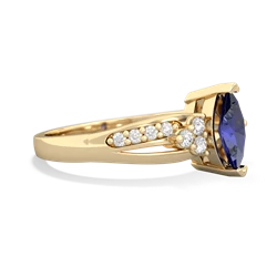 Lab Sapphire Royal Marquise 14K Yellow Gold ring R2343