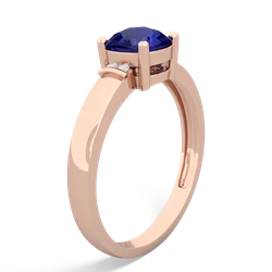 Lab Sapphire Simply Elegant Cushion 14K Rose Gold ring R2489