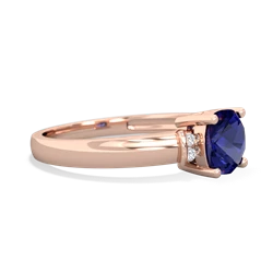 Lab Sapphire Simply Elegant Cushion 14K Rose Gold ring R2489