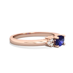 Lab Sapphire Simply Elegant East-West 14K Rose Gold ring R2480