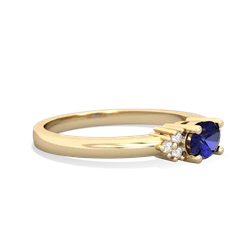 Lab Sapphire Simply Elegant East-West 14K Yellow Gold ring R2480