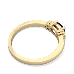 Lab Sapphire Simply Elegant East-West 14K Yellow Gold ring R2480