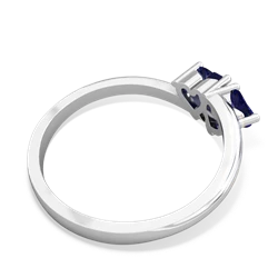 Lab Sapphire Sweethearts 14K White Gold ring R5260