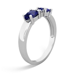 Lab Sapphire Pear Bowtie 14K White Gold ring R0865