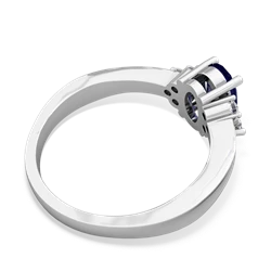 Lab Sapphire Simply Elegant 14K White Gold ring R2113