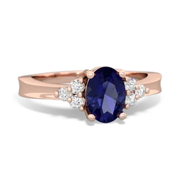 Lab Sapphire Simply Elegant 14K Rose Gold ring R2113