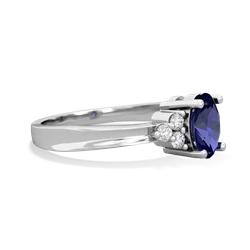 Lab Sapphire Simply Elegant 14K White Gold ring R2113