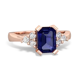 Lab Sapphire Timeless Classic 14K Rose Gold ring R2591