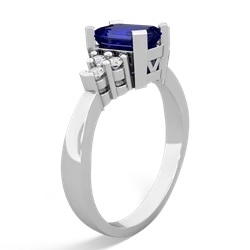 Lab Sapphire Timeless Classic 14K White Gold ring R2591