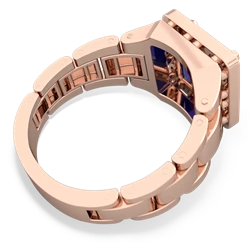 Lab Sapphire Men's Watch 14K Rose Gold ring R0510