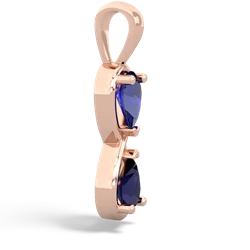 Lab Sapphire Infinity 14K Rose Gold pendant P5050