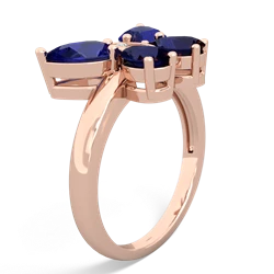 Lab Sapphire Butterfly 14K Rose Gold ring R2215