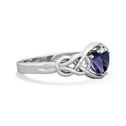 Lab Sapphire Celtic Love Knot 14K White Gold ring R5420