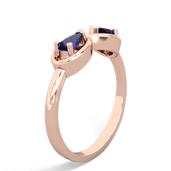 Lab Sapphire Infinity 14K Rose Gold ring R5050