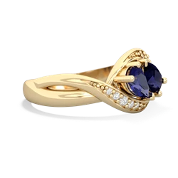 Lab Sapphire Summer Winds 14K Yellow Gold ring R5342