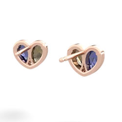 Lab Sapphire 'Our Heart' 14K Rose Gold earrings E5072