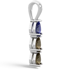 Lab Sapphire Dew Drops 14K White Gold pendant P2251