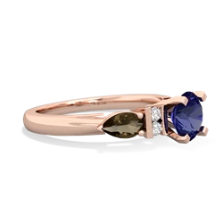 Lab Sapphire 6Mm Round Eternal Embrace Engagement 14K Rose Gold ring R2005