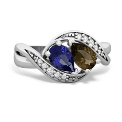 Lab Sapphire Summer Winds 14K White Gold ring R5342