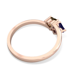 Lab Sapphire Sweethearts 14K Rose Gold ring R5260