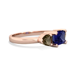 Lab Sapphire Three Stone 14K Rose Gold ring R5235