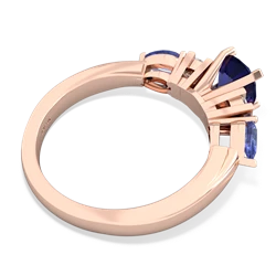 Lab Sapphire 6Mm Round Eternal Embrace Engagement 14K Rose Gold ring R2005