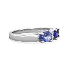 Lab Sapphire Pear Bowtie 14K White Gold ring R0865