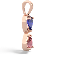 Lab Sapphire Infinity 14K Rose Gold pendant P5050