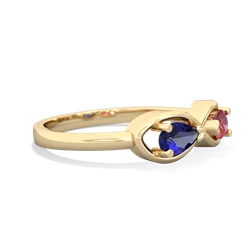 Lab Sapphire Infinity 14K Yellow Gold ring R5050