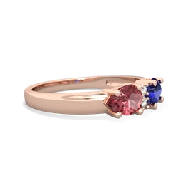 Lab Sapphire Pear Bowtie 14K Rose Gold ring R0865