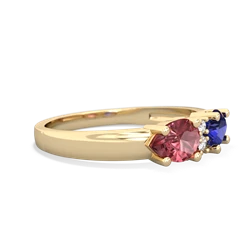 Lab Sapphire Pear Bowtie 14K Yellow Gold ring R0865