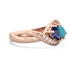 Lab Sapphire Summer Winds 14K Rose Gold ring R5342