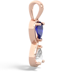 Lab Sapphire Infinity 14K Rose Gold pendant P5050