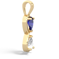 Lab Sapphire Infinity 14K Yellow Gold pendant P5050