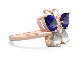 Lab Sapphire Butterfly 14K Rose Gold ring R2215