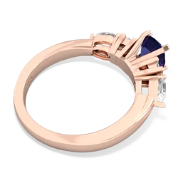 Lab Sapphire 6Mm Round Eternal Embrace Engagement 14K Rose Gold ring R2005