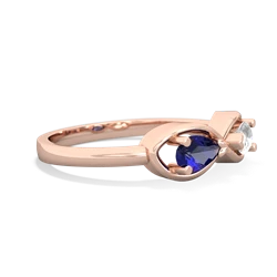 Lab Sapphire Infinity 14K Rose Gold ring R5050