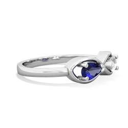 Lab Sapphire Infinity 14K White Gold ring R5050