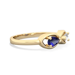 Lab Sapphire Infinity 14K Yellow Gold ring R5050