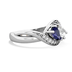 Lab Sapphire Summer Winds 14K White Gold ring R5342