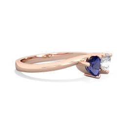 Lab Sapphire Sweethearts 14K Rose Gold ring R5260