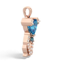 London Topaz Puppy Love 14K Rose Gold pendant P5800