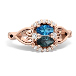 London Topaz Love Nest 14K Rose Gold ring R5860