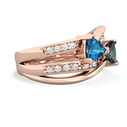 London Topaz Bowtie 14K Rose Gold ring R2360