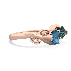 London Topaz Floral Elegance 14K Rose Gold ring R5790