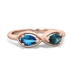 London Topaz Infinity 14K Rose Gold ring R5050